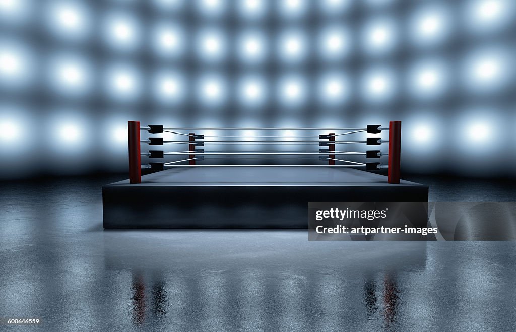 Empty Boxing Rig Empty Boxing Ring Arena High-Res Stock Photo - Getty Images