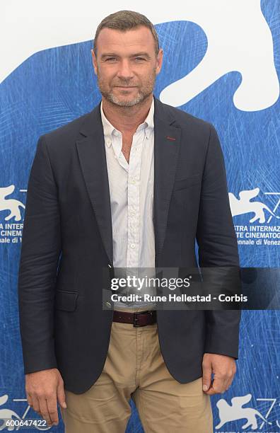 Liev Schreiber attends a photocall for 'The Bleeder' during the 73rd Venice Film Festival at on September 2, 2016 in Venice, Italy.