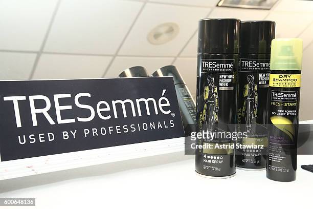 TRESemme on display at the Marissa Webb fashion show during New York Fashion Week at The Gallery, Skylight at Clarkson Sq on September 8, 2016 in New...