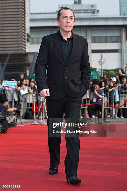 Actor Anthony Wong from Hong Kong attends the photocall for Seoul International Drama Awards 2016 at the KBS on September 8, 2016 in Seoul, South...