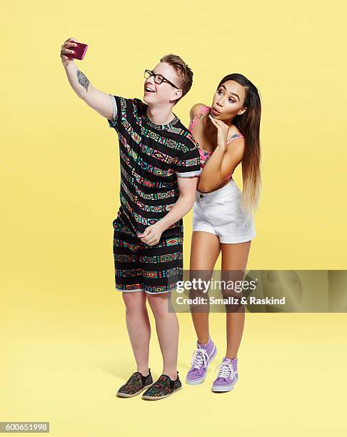 You Tube star Tyler Oakley is photographed with Eva Gutowski for Wonderwall on April 11, 2016 in Los Angeles, California..