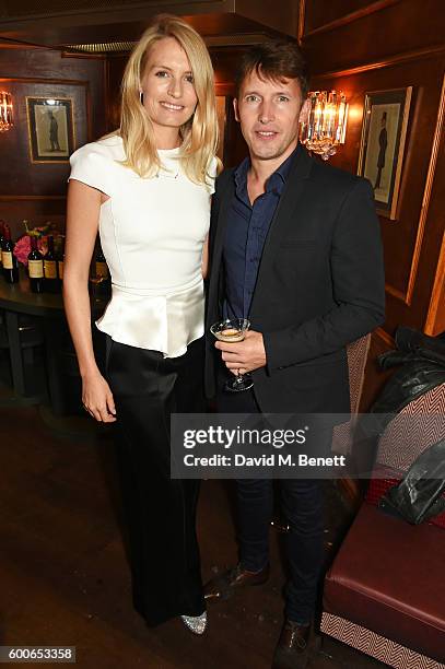 Sofia Wellesley and James Blunt attend a private dinner to celebrate the Lady Garden x Topshop collection launch in support of the Gynaecological...