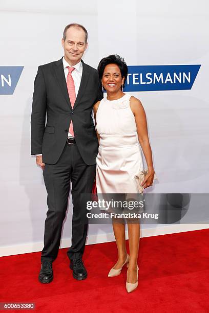Christoph Mohn and his wife Shobhna Mohn attend the Bertelsmann Summer Party at Bertelsmann Repraesentanz on September 8, 2016 in Berlin, Germany.