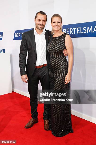 Sophie Schuett and her husband Felix Seitz attend the Bertelsmann Summer Party at Bertelsmann Repraesentanz on September 8, 2016 in Berlin, Germany.