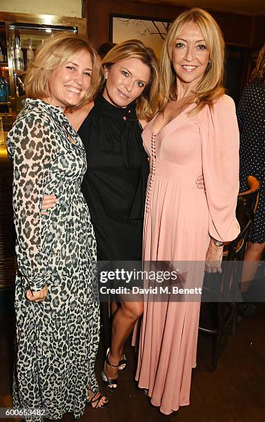 Mika Simmons, Tina Hobley and Sharon Maughan attend a private dinner to celebrate the Lady Garden x Topshop collection launch in support of the...