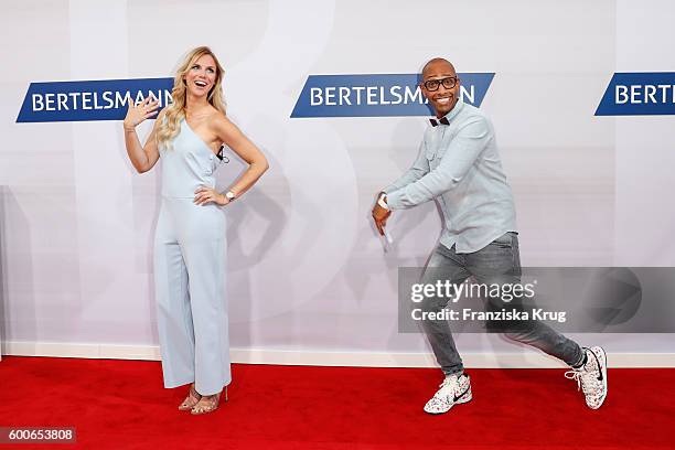 Amiaz Habtu and Sandra Kuhn attend the Bertelsmann Summer Party at Bertelsmann Repraesentanz on September 8, 2016 in Berlin, Germany.