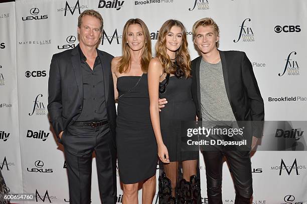 Rande Gerber, model Cindy Crawford, model Kaia Gerber, and model Presley Gerber attend the The Daily Front Row's 4th Annual Fashion Media Awards at...