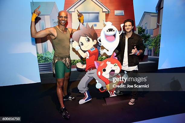 Dance It Out founder Billy Blanks Jr. And Mark Ballas of ABCs Dancing with the Stars attend the YO-KAI WATCH 2 preview event at Siren Studios on...