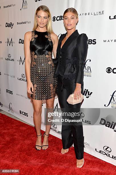 Models Hailey Clauson and Nina Agdal attend the The Daily Front Row's 4th Annual Fashion Media Awards at Park Hyatt New York on September 8, 2016 in...