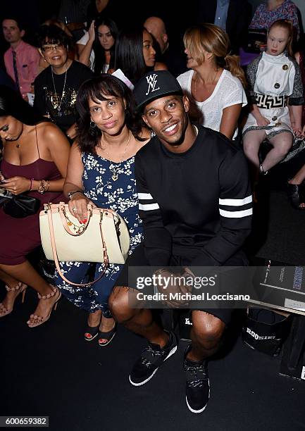 Player Victor Cruz and Blanca Cruz attend Rookie USA Presents Kids Rock! during New York Fashion Week: The Shows September 2016 at The Dock, Skylight...