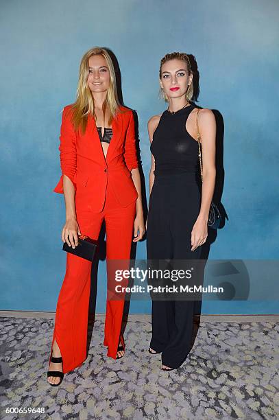 Models Bridget Malcolm and Rose Smith attend the The Daily Front Row's 4th Annual Fashion Media Awards at Park Hyatt New York on September 8, 2016 in...