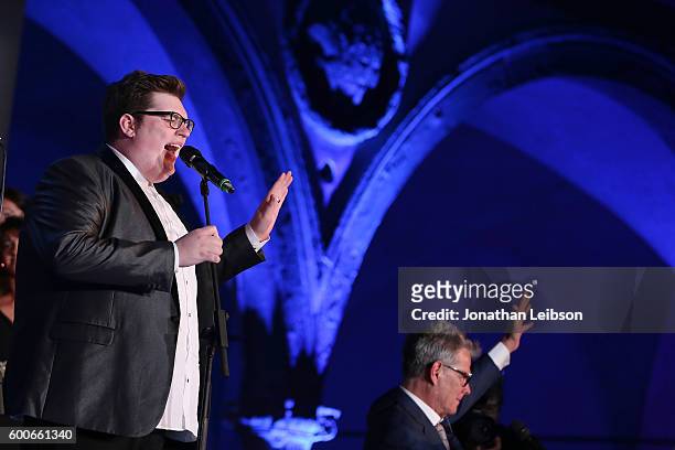 Jordan Smith attends the Basilica di Santa Croce Dinner and Reception as part of Celebrity Fight Night Italy benefitting the Andrea Bocelli...