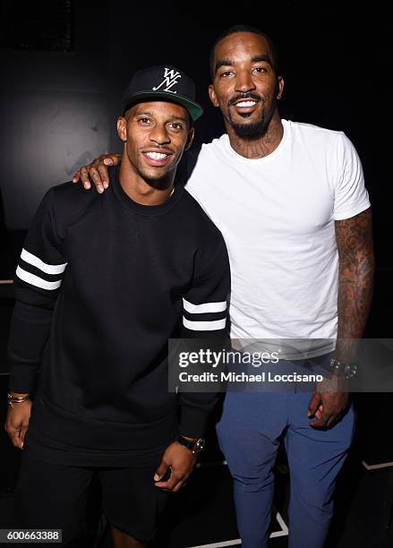 Victor Cruz and J.R. Smith attend the Rookie USA Presents Kids Rock! during New York Fashion Week: The Shows September 2016 at The Dock, Skylight at...