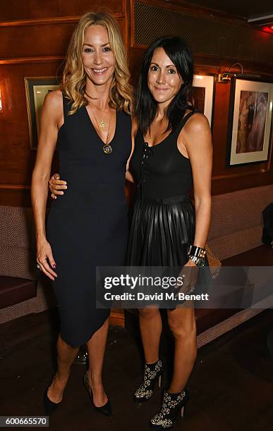 Lisa Butcher and Emily Evans attend a private dinner to celebrate the Lady Garden x Topshop collection launch in support of the Gynaecological Cancer...