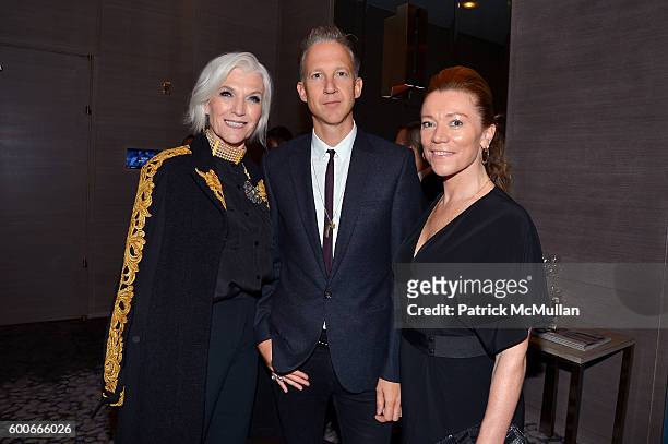 Model Maye Musk, EIC of Dazed Group Jefferson Hack, and a guest attend the The Daily Front Row's 4th Annual Fashion Media Awards at Park Hyatt New...