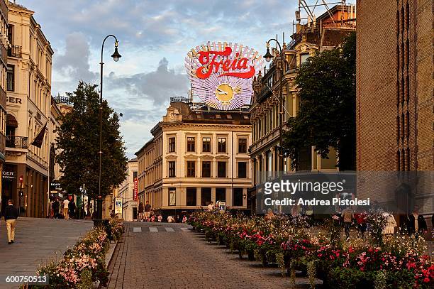 oslo city centre, norway - oslo people stock pictures, royalty-free photos & images