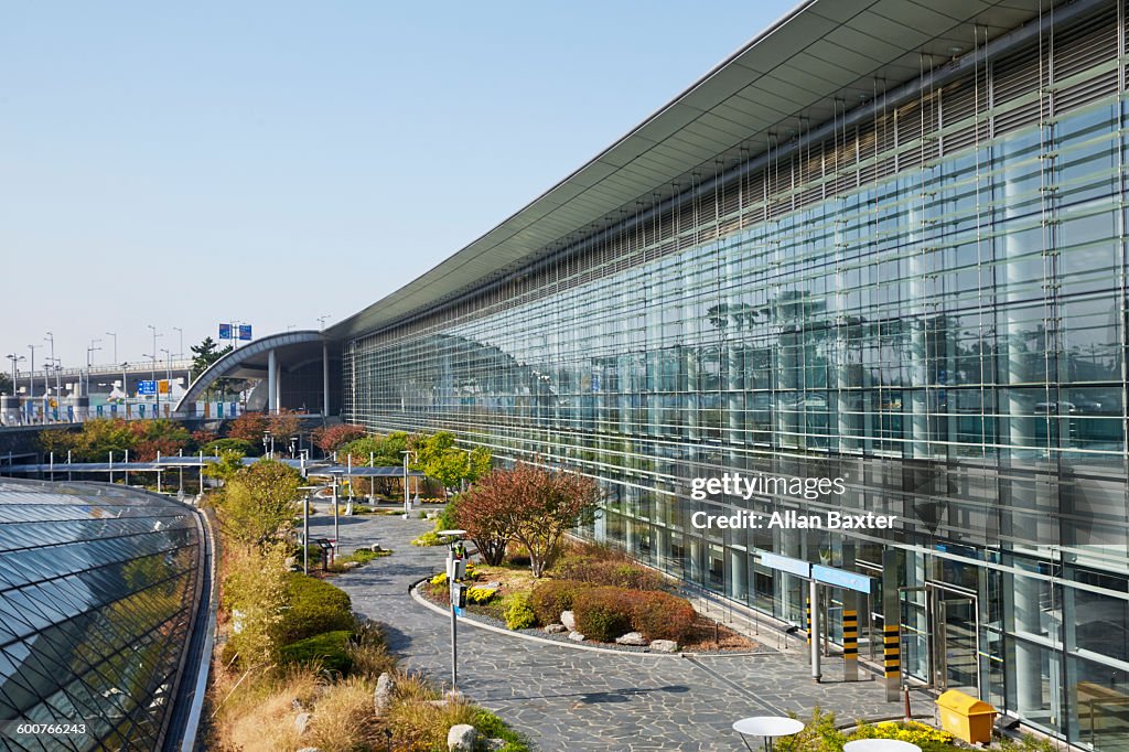 Exterior of Incheon airport, South Korea
