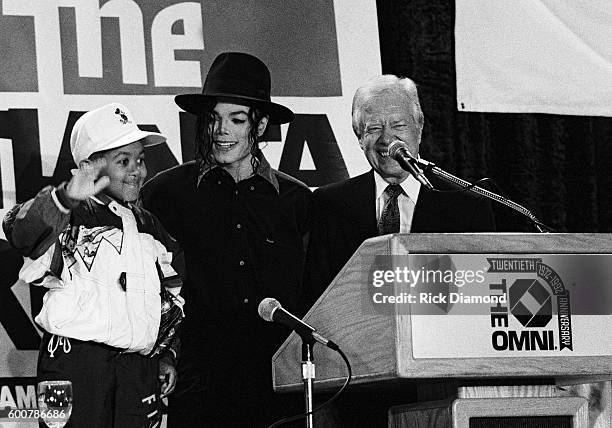 Former President Jimmy Carter, co-chairman of the Heal Our Children/Heal The World initiative with Michael Jackson, invites Michael Jackson to visit...