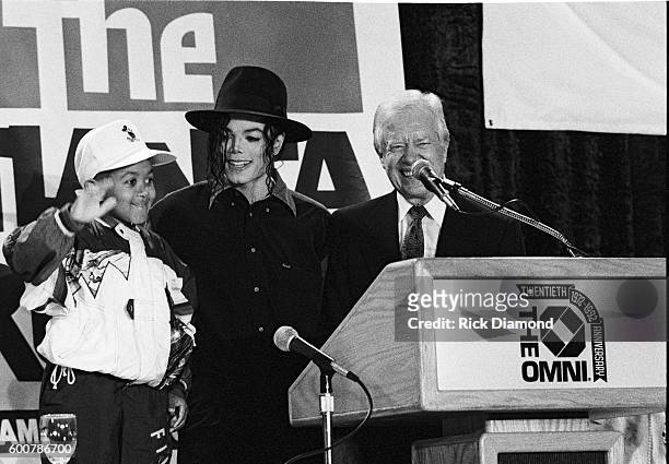 Former President Jimmy Carter, co-chairman of the Heal Our Children/Heal The World initiative with Michael Jackson, invites Michael Jackson to visit...