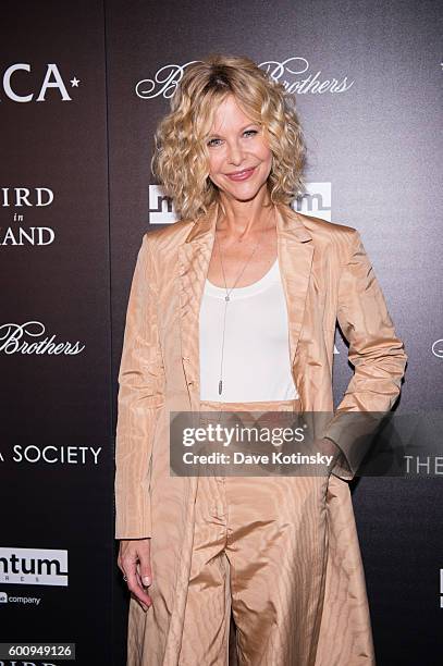 Meg Ryan arrives at the Cinema Society Screening Of "Ithaca" at Landmark's Sunshine Cinema on September 8, 2016 in New York City.