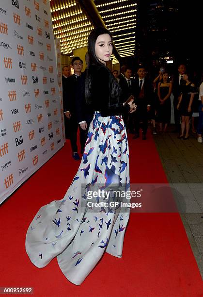 Actress Fan Bingbing attends the "I Am Not Madame Bovary" premiere during the 2016 Toronto International Film Festival at Princess of Wales Theatre...