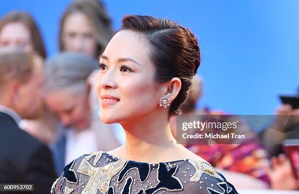 Ziyi Zhang arrives at the 2016 Toronto International Film Festival - "The Magnificent Seven" premiere held at Roy Thomson Hall on September 8, 2016...