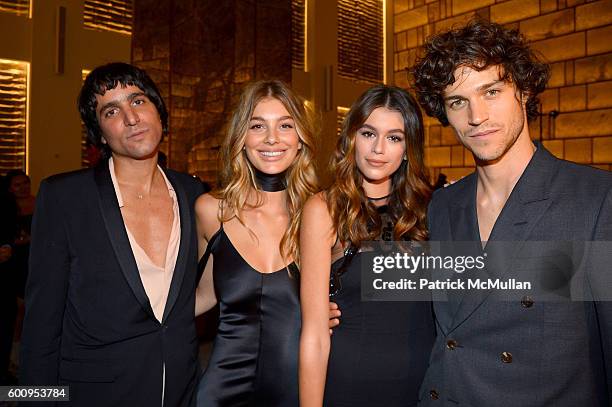 Sebastian Faena, Cami Morrone, Kaia Gerber, and Miles McMillan attend the The Daily Front Row's 4th Annual Fashion Media Awards at Park Hyatt New...