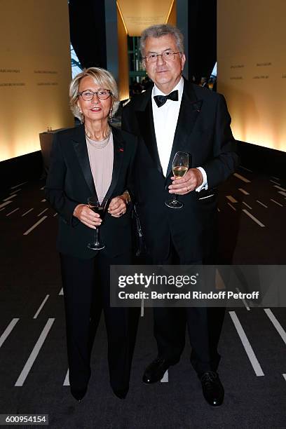 Florence Guerlain and her husband Daniel Guerlain attend the 28th Biennale des Antiquaires : Pre-Opening at Grand Palais on September 8, 2016 in...