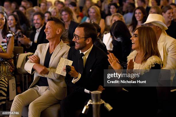 Jim Nelson, Tom Ford and Carine Roitfeld attend the The Daily Front Row's 4th Annual Fashion Media Awards at Park Hyatt New York on September 8, 2016...