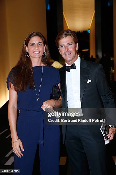 Geraldine Baumer and Jean-Christophe Laizeau attend the 28th Biennale des Antiquaires : Pre-Opening at Grand Palais on September 8, 2016 in Paris,...