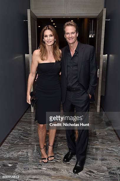 Model Cindy Crawford and Rande Gerber attend the The Daily Front Row's 4th Annual Fashion Media Awards at Park Hyatt New York on September 8, 2016 in...