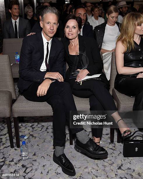 Jefferson Hack and Calvin Klein CMO Melisa Goldie attend The Daily Front Row's 4th Annual Fashion Media Awards at Park Hyatt New York on September 8,...