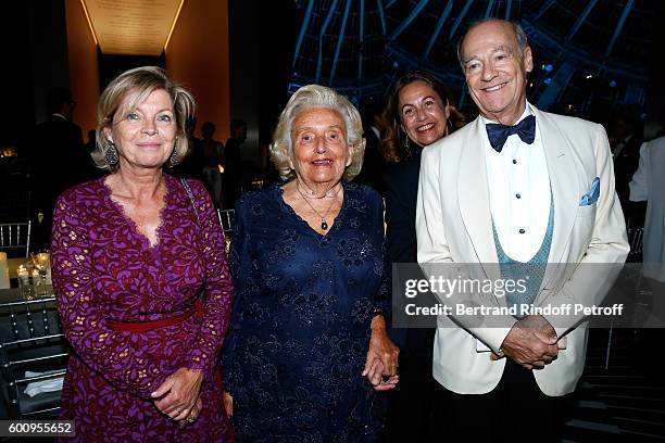 President of Reunion des Musees Nationaux Sylvie Aubac, Bernadette Chirac, Anne Barrere and Prince Amyn Aga Khan attend the 28th Biennale des...