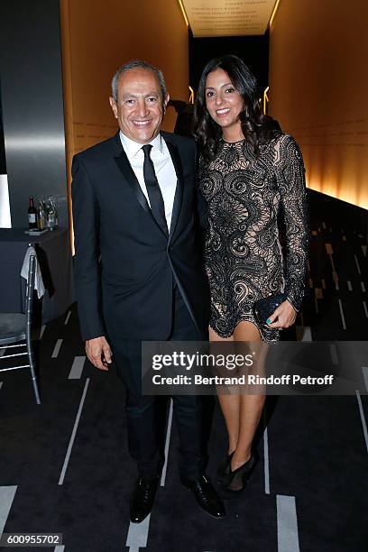 Nassef Sawiris and his wife Sherine attend the 28th Biennale des Antiquaires : Pre-Opening at Grand Palais on September 8, 2016 in Paris, France.