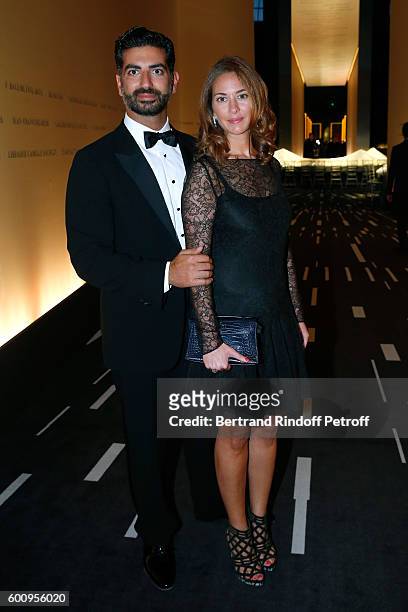 Fahad Hariri and his wife Maya Hariri attend the 28th Biennale des Antiquaires : Pre-Opening at Grand Palais on September 8, 2016 in Paris, France.