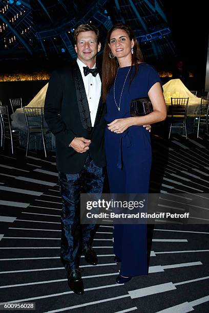 Lorenz Baumer and his wife Geraldine attend the 28th Biennale des Antiquaires : Pre-Opening at Grand Palais on September 8, 2016 in Paris, France.