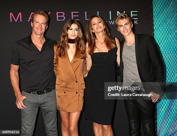 Rande Gerber, Kaia Gerber, Cindy Crawford and Presley Gerber attend Maybelline New York Celebrates NYFW on September 8, 2016 in New York City.