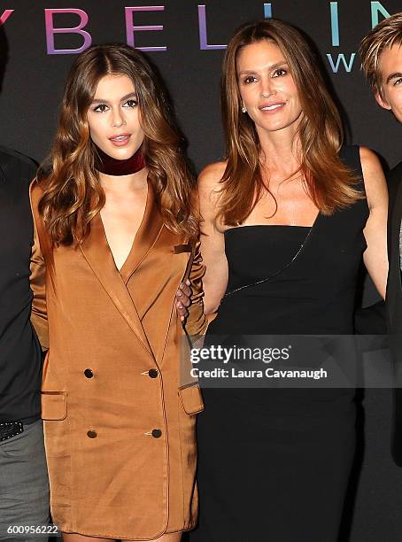 Kaia Gerber and Cindy Crawford attend Maybelline New York Celebrates NYFW on September 8, 2016 in New York City.