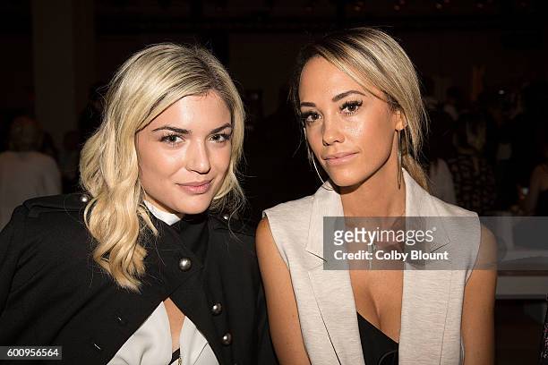 Blogger Emily Luciano and Guest attend the Noon By Noor fashion show during New York Fashion Week: The Gallery, Skylight at Clarkson Sq on September...