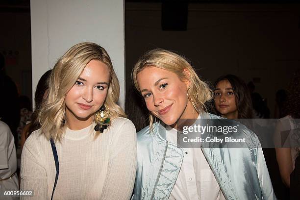 Style Bloggers Liz Cherkasova and Mary Seng attends the Noon By Noor fashion show during New York Fashion Week: The Gallery, Skylight at Clarkson Sq...