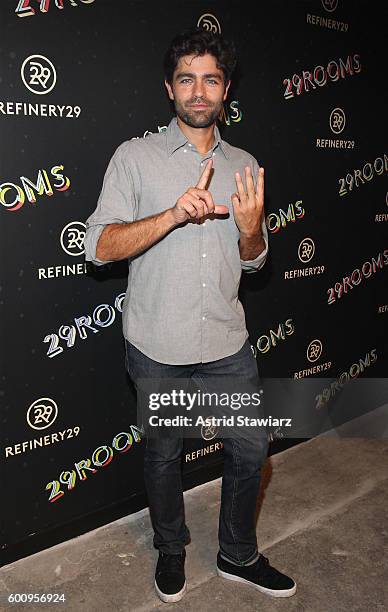 Actor Adrian Grenier attends Refinery29's Second Annual New York Fashion Week Event, "29Rooms" on September 8, 2016 in Brooklyn, New York.