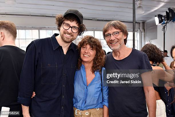 Seth Zucker, Sabina Schreder attend the Fabrice Rebois attend the Creatures of Comfort - Front Row - September 2016 - New York Fashion Week at...