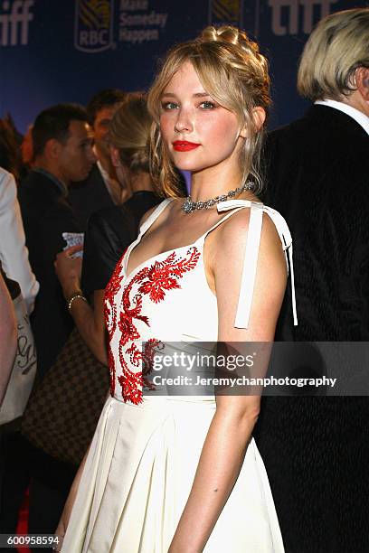 Actor Haley Bennett attends the "The Magnificent Seven" premiere held at Roy Thomson Hall during the Toronto International Film Festival on September...