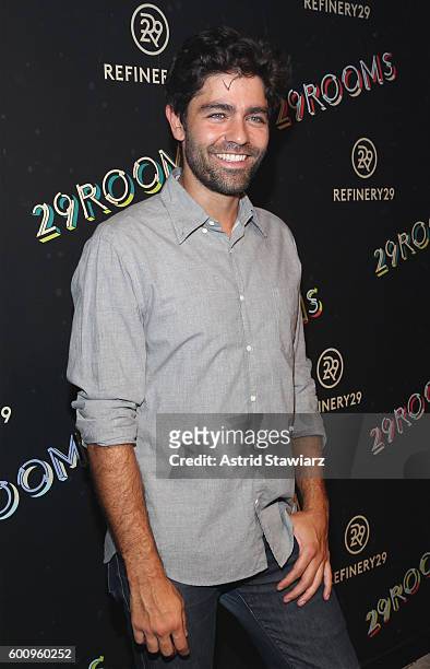 Actor Adrian Grenier attends Refinery29's Second Annual New York Fashion Week Event, "29Rooms" on September 8, 2016 in Brooklyn, New York.