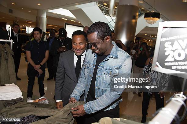 Sean "Diddy" Combs arrives at Macy's to premiere his new fragrance-Sean John at Macy's Lenox Square on September 8, 2016 in Atlanta, Georgia.