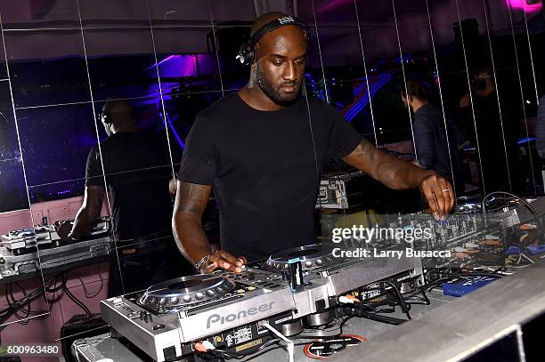 Virgil Abloh performs at the Jimmy Choo 20th Anniversary Event during New York Fashion Week on September 8, 2016 in New York City.