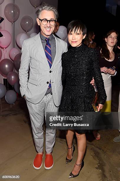 Alan Cumming and Jimmy Choo Creative Director Sandra Choi attend the Jimmy Choo 20th Anniversary Event during New York Fashion Week on September 8,...