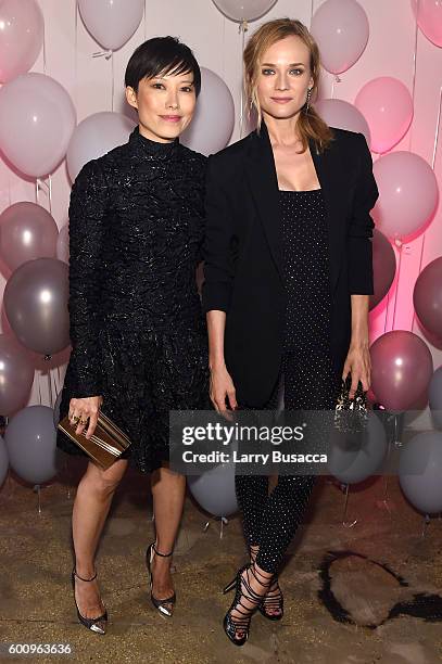 Jimmy Choo Creative Director Sandra Choi and Diane Kruger attend the Jimmy Choo 20th Anniversary Event during New York Fashion Week on September 8,...