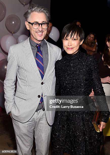 Alan Cumming and Jimmy Choo Creative Director Sandra Choi attend the Jimmy Choo 20th Anniversary Event during New York Fashion Week on September 8,...