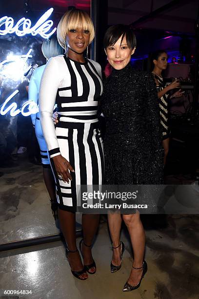 Mary J. Blige and Jimmy Choo Creative Director Sandra Choi attend the Jimmy Choo 20th Anniversary Event during New York Fashion Week on September 8,...